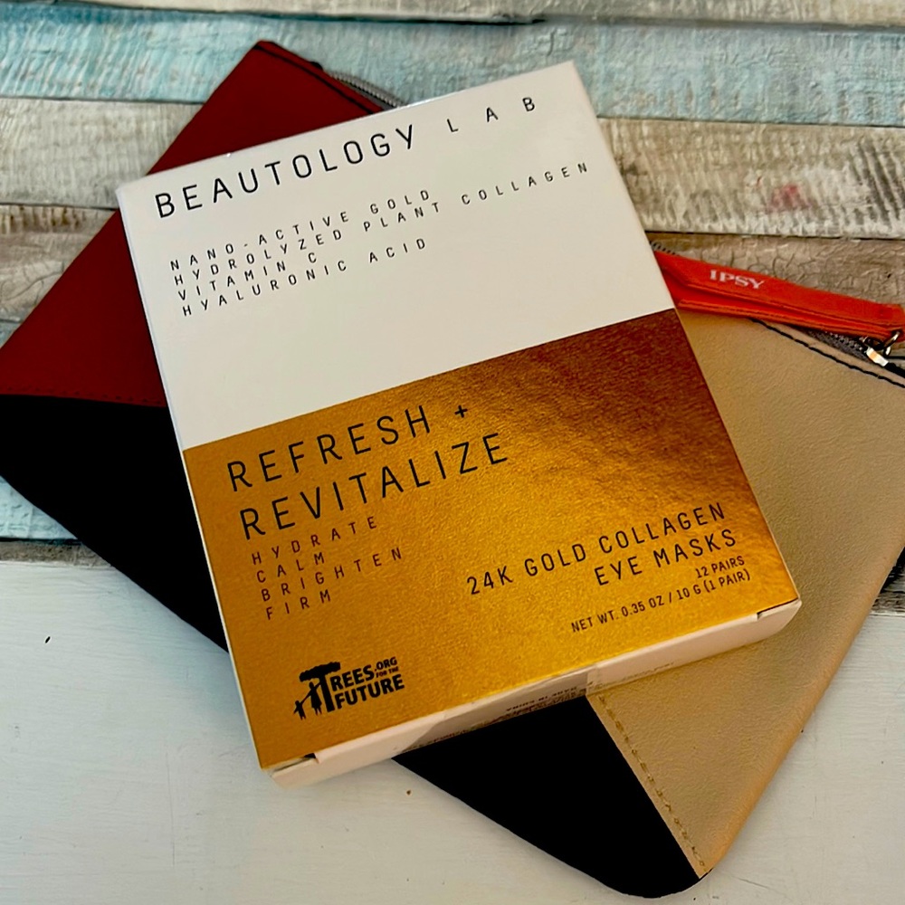 BEAUTOLOGY LAB 24K Gold Collagen Eye Masks 12 Pairs Refresh + Revitalize Sealed